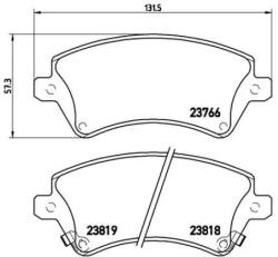 BREMBO fékbetét készlet, tárcsafék P83 064