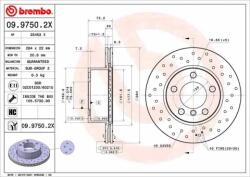BREMBO féktárcsa 09.9750. 2X
