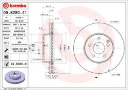 BREMBO Féktárcsa szellőző Ø295mm 09. B280.41