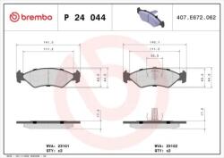 BREMBO fékbetét készlet, tárcsafék P24 044