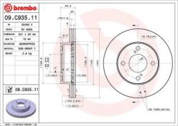 BREMBO Féktárcsa szellőző Ø231mm 09. C935.11