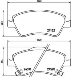 BREMBO fékbetét készlet, tárcsafék P83 079
