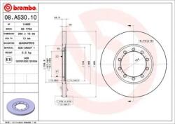 BREMBO Féktárcsa tömör Ø280mm 08. A530.10