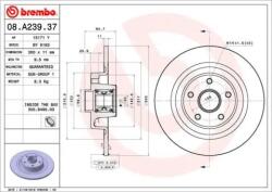 BREMBO Féktárcsa tömör Ø300mm 08. A239.37