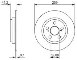 Bosch tömör féktárcsa Ø259mm 0 986 479 766