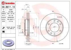 BREMBO Féktárcsa szellőző Ø300mm 09. B611.10