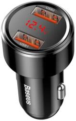 AMiO autós töltő BASEUS Magic fekete, 2xUSB QC 3.0 45W
