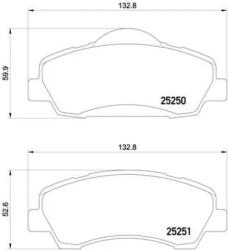 BREMBO fékbetét készlet, tárcsafék P61 113