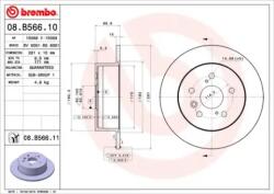 BREMBO Féktárcsa tömör Ø281mm 08. B566.11