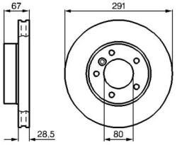 Bosch szellőző féktárcsa Ø291mm 0 986 478 691