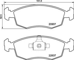 BREMBO fékbetét készlet, tárcsafék P23 192