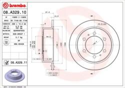 BREMBO Féktárcsa tömör Ø299mm 08. A329.11