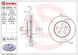 BREMBO Féktárcsa belső hűtés Ø255mm 09. D510.11