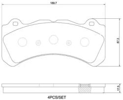 BREMBO fékbetét készlet, tárcsafék P86 034