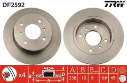 TRW Féktárcsa tömör Ø258mm DF2592