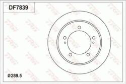 TRW Féktárcsa tömör Ø289mm DF7839