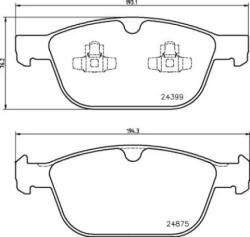 BREMBO fékbetét készlet, tárcsafék P86 023