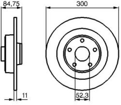 Bosch tömör féktárcsa Ø300mm 0 986 479 083