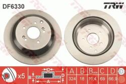 TRW Féktárcsa szellőző Ø324mm DF6330