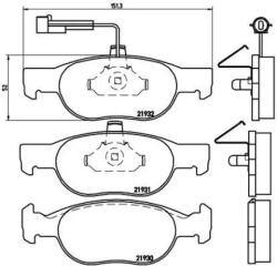 BREMBO fékbetét készlet, tárcsafék P23 057