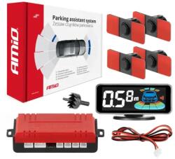 AMiO Parkolóradar LED-GRAF 3D 4 szenzoros fekete belső 16, 5mm