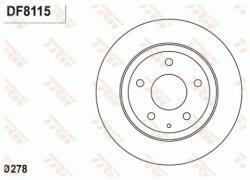 TRW Féktárcsa tömör Ø278mm DF8115