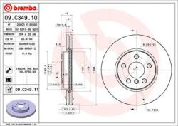 BREMBO Féktárcsa szellőző Ø294mm 09. C349.11