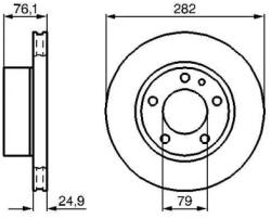 Bosch szellőző féktárcsa Ø281, 5mm 0 986 478 217