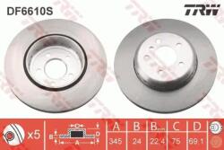 TRW Féktárcsa Féktárcsa kétrészes Ø345mm DF6610S