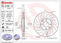 BREMBO fékkorong lyukasztás/belső hűtött Ø302 mm 09. a185.1x
