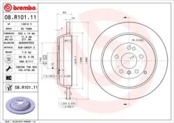 BREMBO Féktárcsa tömör Ø330mm 08. R101.11