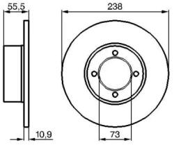 Bosch tömör féktárcsa Ø238mm 0 986 478 079