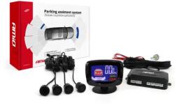 AMiO parkolóasszisztens LED-GRAF 4 érzékelős, fekete Arany 18mm