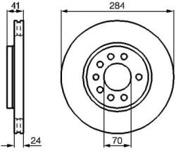 Bosch szellőző féktárcsa Ø284mm 0 986 478 717