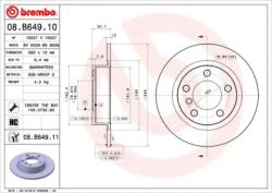 BREMBO Féktárcsa tömör Ø280mm 08. B649.11