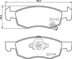 BREMBO fékbetét készlet, tárcsafék P59 084
