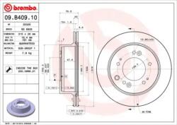 BREMBO Féktárcsa szellőző Ø315mm 09. B409.10