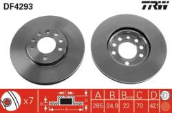 TRW szellőző féktárcsa Ø285mm DF4293