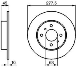 Bosch tömör féktárcsa Ø278mm 0 986 479 105