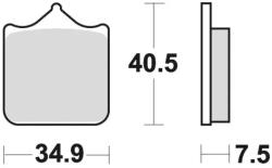 BRAKING fékbetétek, BRAKING (félig fémes CM66 keverék) 2 db/csomag