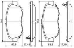 Bosch fékbetét készlet 0 986 494 211