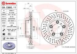 BREMBO fékkorong lyukasztás/belső hűtött Ø318mm 09. C880.11