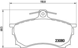 BREMBO fékbetét készlet, tárcsafék P54 021