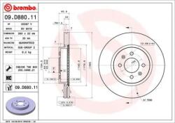 BREMBO Féktárcsa belső hűtés Ø280mm 09. D880.11