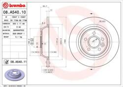 BREMBO Féktárcsa tömör Ø302mm 08. A540.11