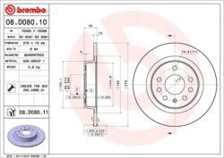 BREMBO Féktárcsa tömör Ø278mm 08. D080.11