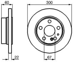 Bosch szellőző féktárcsa Ø300mm 0 986 478 566