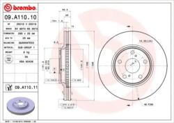 BREMBO Féktárcsa szellőző Ø296mm 09. A110.11