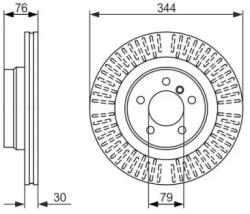 Bosch szellőző féktárcsa Ø344mm 0 986 479 489