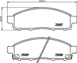 BREMBO fékbetét készlet, tárcsafék P56 102